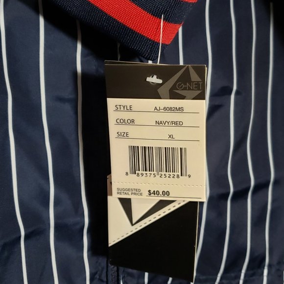 Men's Dark Blue Nylon Windbreaker NWT - Picture 4 of 4